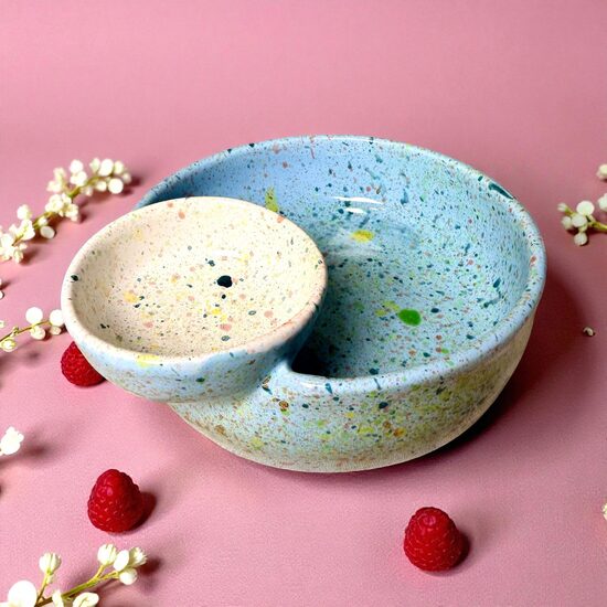 Dvigubas dubenėlis „Akvarelė"